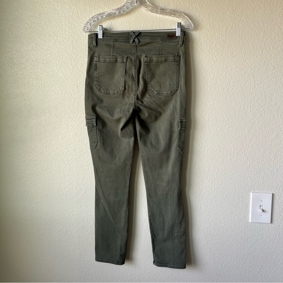 PAIGE Hoxton Ankle Skinny Jeans Women 28 Green Tea Cargo Stretch Denim - Picture 3 of 12